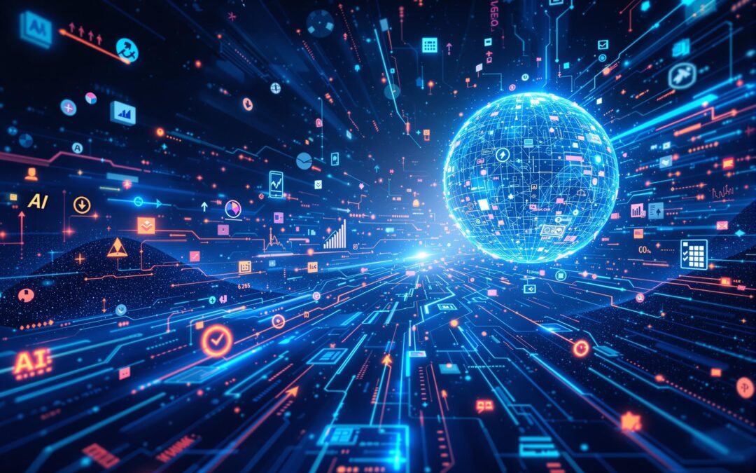 Découvrez Synchro Web, l’agence digitale spécialisée en SEO et en automatisation marketing, dont la mission est de propulser votre visibilité en ligne et de renforcer l’identité de votre marque. Grâce à une stratégie digitale holistique, Synchro Web transforme la présence numérique des entreprises ambitieuses en un véritable levier de croissance. L’image illustre à la perfection l’univers numérique de Synchro Web : une sphère digitale illuminée, connectée à un flux dynamique de données, représentant le cœur de l'activité SEO, du marketing automatisé et de l’intelligence artificielle. Autour de ce globe virtuel gravitent une multitude d'icônes suggérant des services clés tels que l’email marketing, l’analyse de données, la gestion des réseaux sociaux et la création de contenu automatisée. Les services proposés incluent : - **Marketing visuel & créatif** : Élaboration d’identités visuelles marquantes et création de contenus attrayants (vidéos, animations, infographies). - **Automatisation des réseaux sociaux** : Diffusion stratégique et régulière de contenus grâce à des outils d’automatisation avancés. - **Création de contenu par IA** : Production intelligente de contenus à grande échelle via le système propriétaire RAG AI. - **Email & SMS marketing par IA** : Lancement de campagnes performantes pour fidéliser et engager les prospects. En s’adressant aux entreprises souhaitant optimiser leur stratégie digitale et accroître significativement leur empreinte numérique, Synchro Web s'impose comme un acteur incontournable du marketing digital moderne. Mots-clés SEO : agence web, marketing digital, stratégie SEO, automatisation réseaux sociaux, contenu IA, identité visuelle, Synchro Web, croissance digitale, visibilité en ligne.